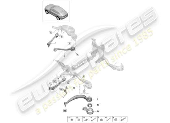 a part diagram from the Porsche Macan parts catalogue