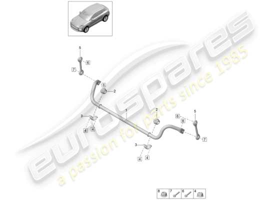 a part diagram from the Porsche Macan parts catalogue