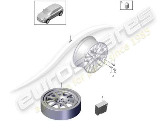 a part diagram from the Porsche Macan parts catalogue