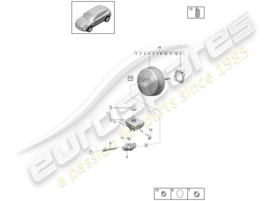 a part diagram from the Porsche Macan parts catalogue