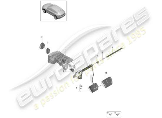 a part diagram from the Porsche Macan parts catalogue