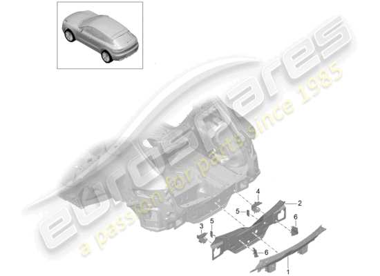 a part diagram from the Porsche Macan parts catalogue