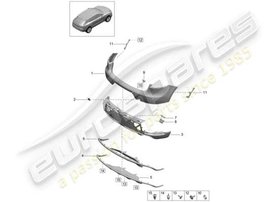 a part diagram from the Porsche Macan parts catalogue