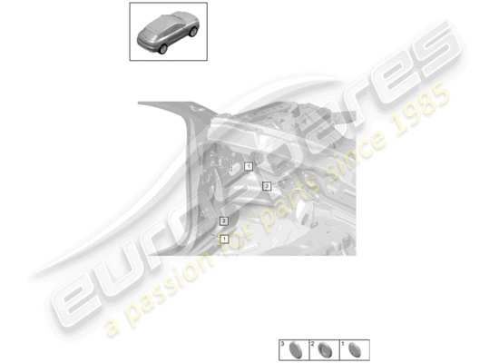 a part diagram from the Porsche Macan parts catalogue