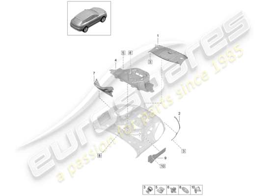 a part diagram from the Porsche Macan parts catalogue