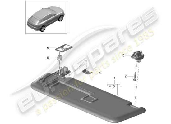 a part diagram from the Porsche Macan parts catalogue