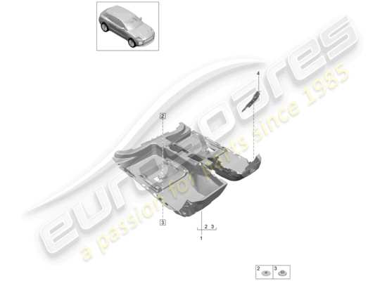 a part diagram from the Porsche Macan parts catalogue