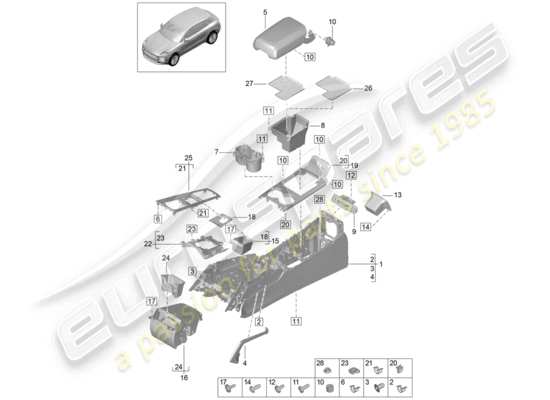 a part diagram from the Porsche Macan parts catalogue