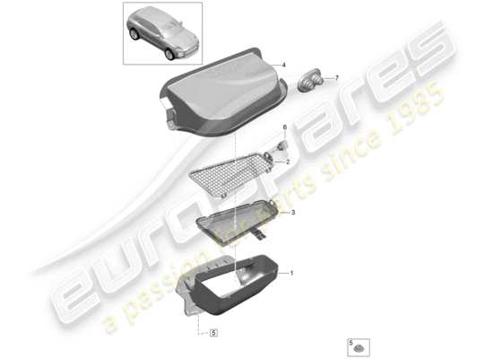 a part diagram from the Porsche Macan (2019) parts catalogue