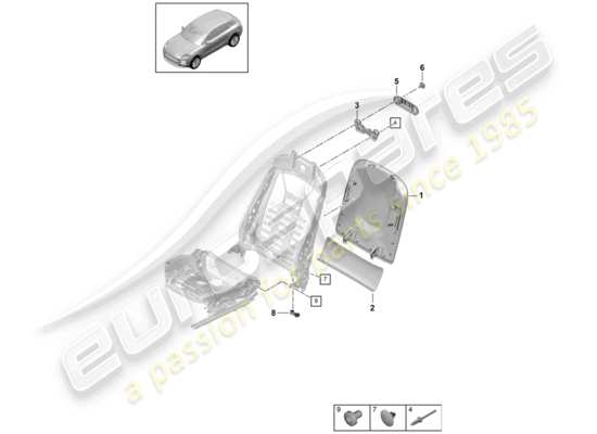 a part diagram from the Porsche Macan parts catalogue