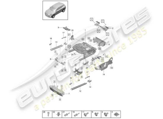 a part diagram from the Porsche Macan parts catalogue