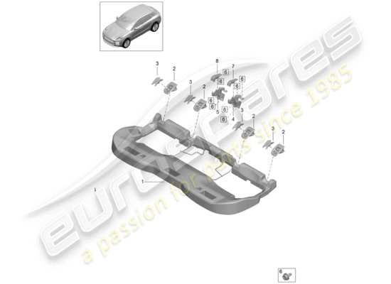 a part diagram from the Porsche Macan (2019) parts catalogue