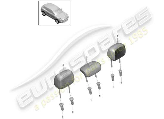 a part diagram from the Porsche Macan parts catalogue