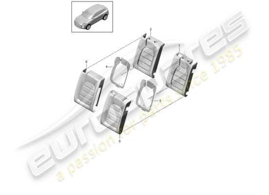 a part diagram from the Porsche Macan parts catalogue