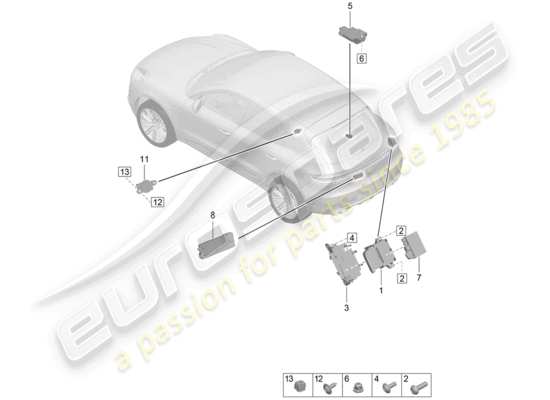 a part diagram from the Porsche Macan parts catalogue