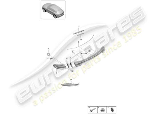 a part diagram from the Porsche Macan parts catalogue