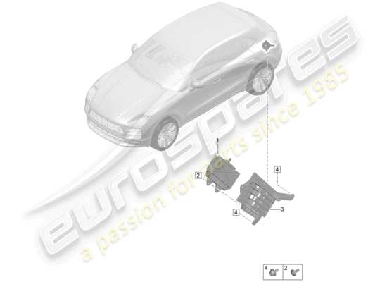 a part diagram from the Porsche Macan parts catalogue