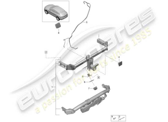 a part diagram from the Porsche Macan (2020) parts catalogue