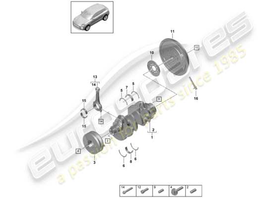 a part diagram from the Porsche Macan parts catalogue