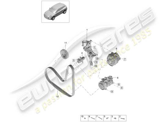 a part diagram from the Porsche Macan parts catalogue