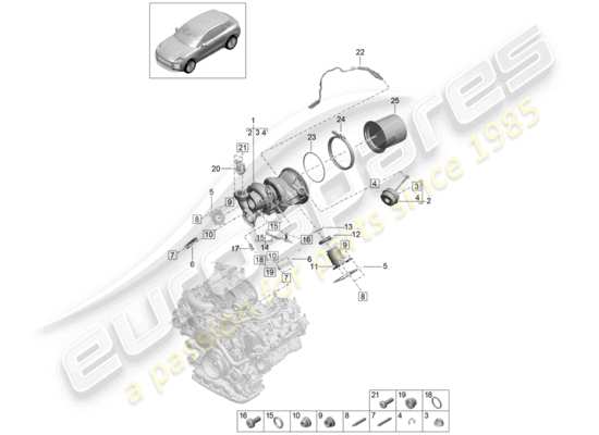 a part diagram from the Porsche Macan parts catalogue