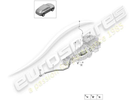 a part diagram from the Porsche Macan parts catalogue