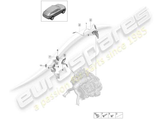 a part diagram from the Porsche Macan parts catalogue