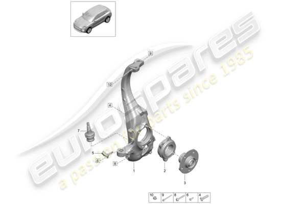 a part diagram from the Porsche Macan parts catalogue