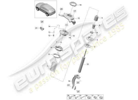 a part diagram from the Porsche Macan parts catalogue