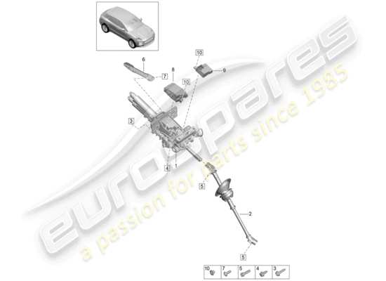 a part diagram from the Porsche Macan parts catalogue