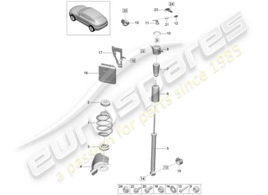 a part diagram from the Porsche Macan parts catalogue