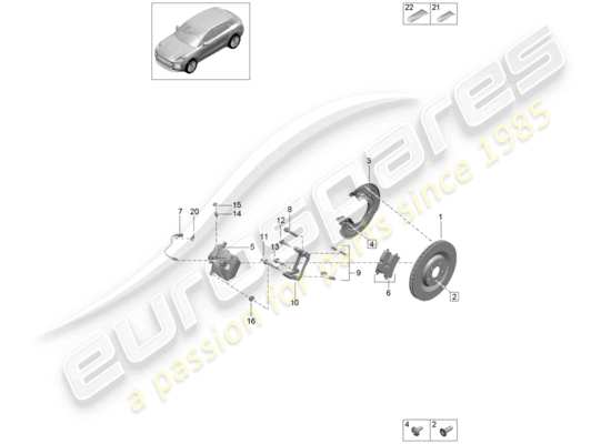 a part diagram from the Porsche Macan parts catalogue