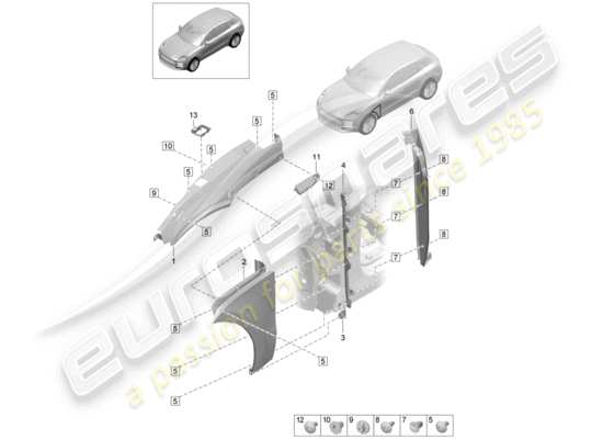 a part diagram from the Porsche Macan parts catalogue