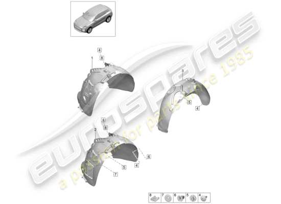 a part diagram from the Porsche Macan parts catalogue