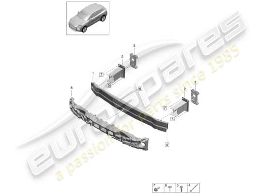 a part diagram from the Porsche Macan parts catalogue