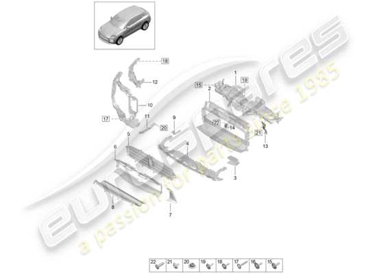 a part diagram from the Porsche Macan parts catalogue