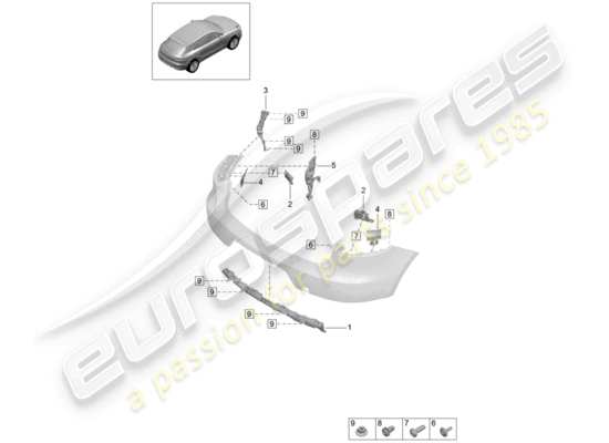 a part diagram from the Porsche Macan parts catalogue