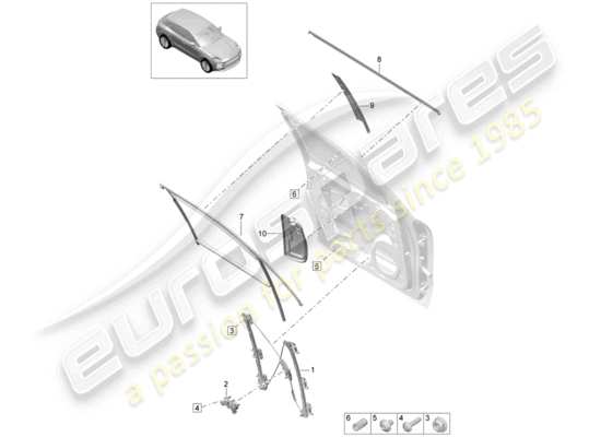 a part diagram from the Porsche Macan parts catalogue