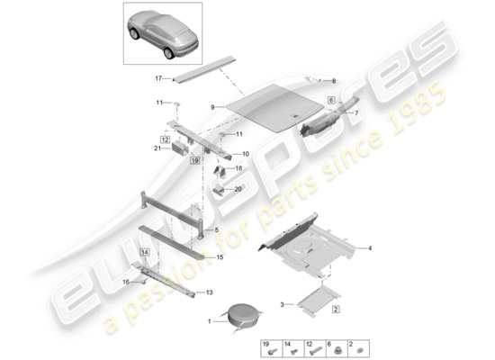 a part diagram from the Porsche Macan parts catalogue