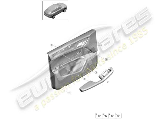 a part diagram from the Porsche Macan parts catalogue