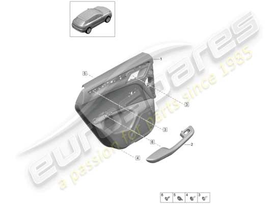 a part diagram from the Porsche Macan parts catalogue