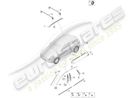 a part diagram from the Porsche Macan parts catalogue