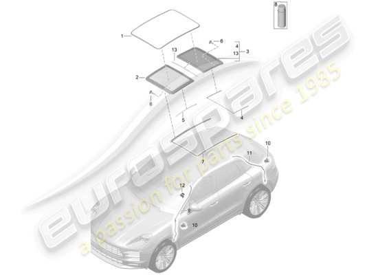 a part diagram from the Porsche Macan parts catalogue