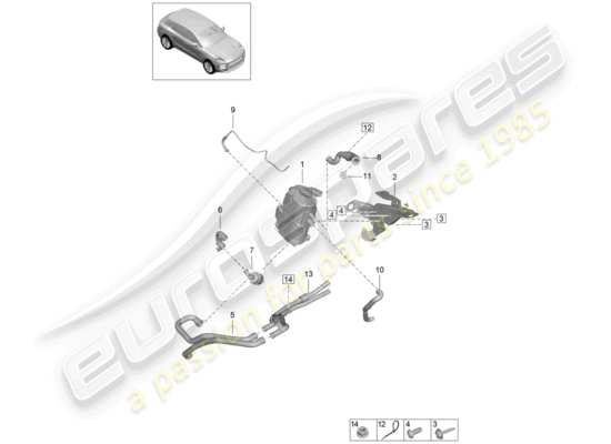 a part diagram from the Porsche Macan (2020) parts catalogue
