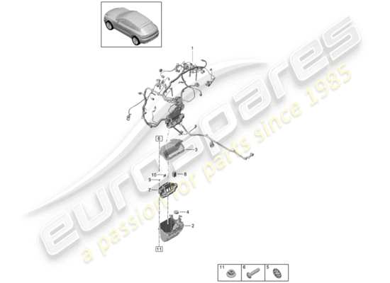 a part diagram from the Porsche Macan parts catalogue