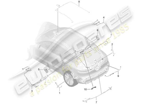 a part diagram from the Porsche Macan parts catalogue