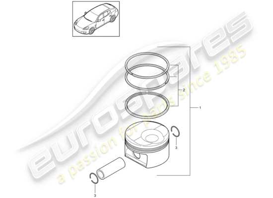 a part diagram from the Porsche Panamera 970 (2010) parts catalogue