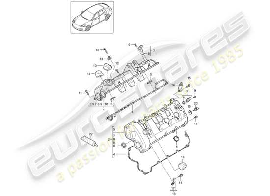 a part diagram from the Porsche Panamera 970 (2010) parts catalogue