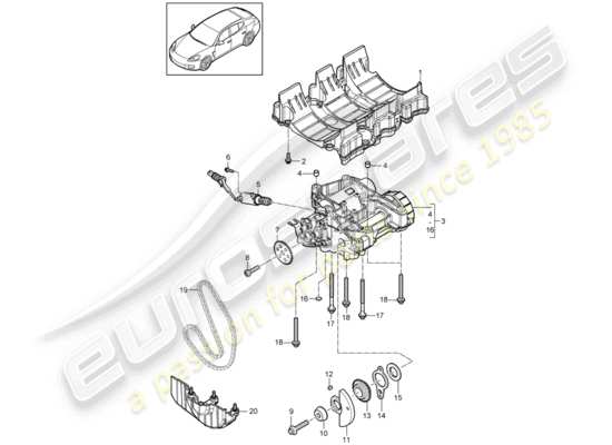 a part diagram from the Porsche Panamera 970 parts catalogue