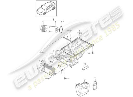 a part diagram from the Porsche Panamera 970 parts catalogue